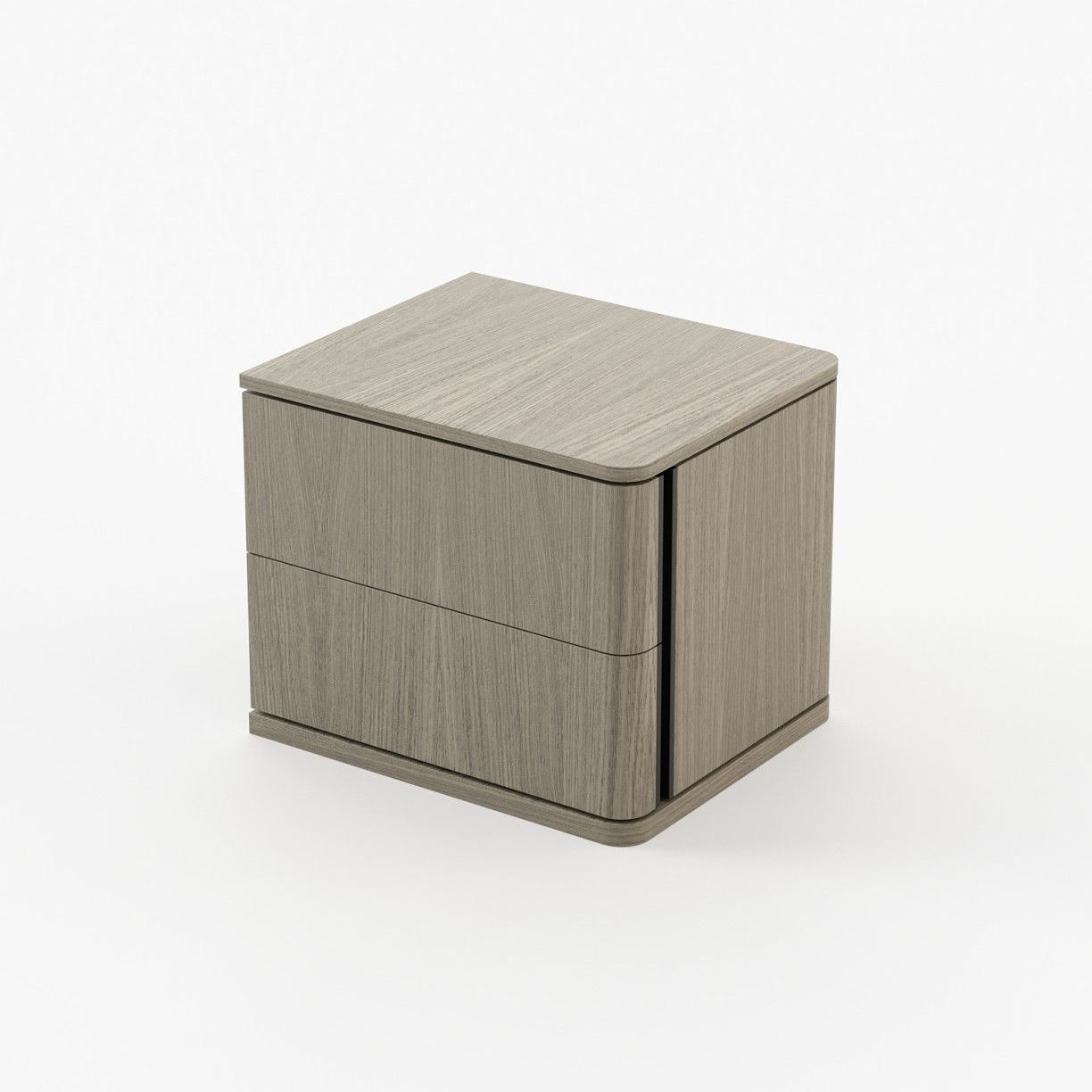 Laskasas HILARY Bedside Cabinet & Table Aged Oak Veneer Matte - Araco Interiors