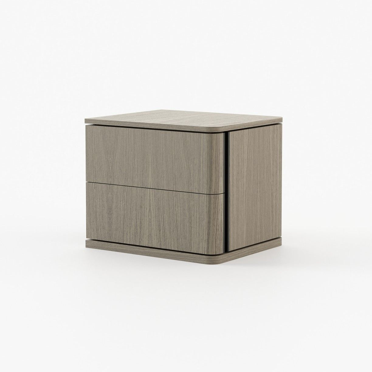 Laskasas HILARY Bedside Cabinet & Table Aged Oak Veneer Matte - Araco Interiors