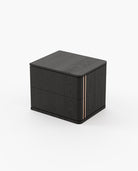Laskasas HILARY Bedside Cabinet & Table Black Ash Veneer Matte - Araco Interiors