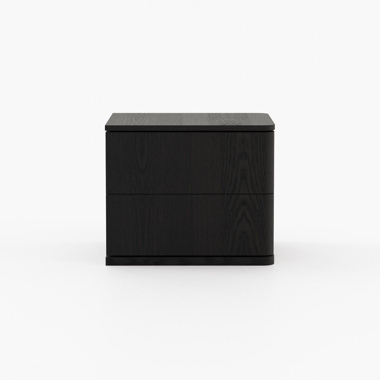 Laskasas HILARY Bedside Cabinet & Table Black Ash Veneer Matte - Araco Interiors