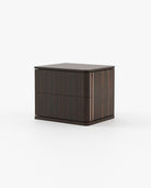 Laskasas HILARY Bedside Cabinet & Table Smoked Eucalyptus Veneer Matte - Araco Interiors