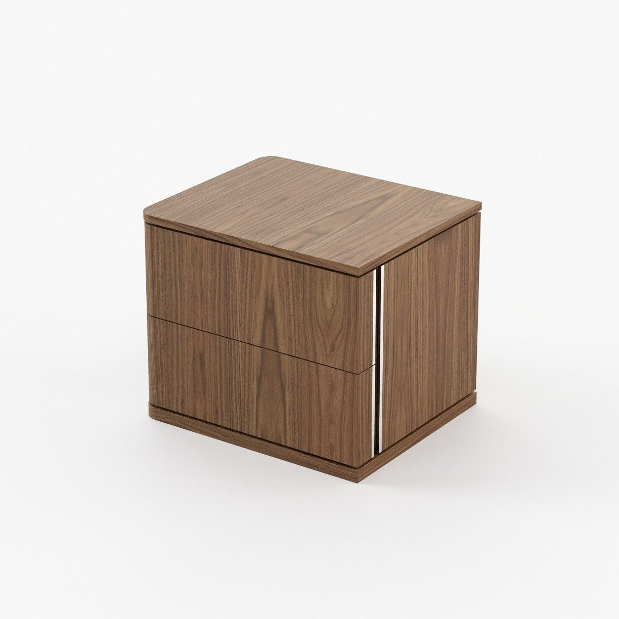 Laskasas HILARY Bedside Cabinet & Table Walnut Veneer Matte - Araco Interiors