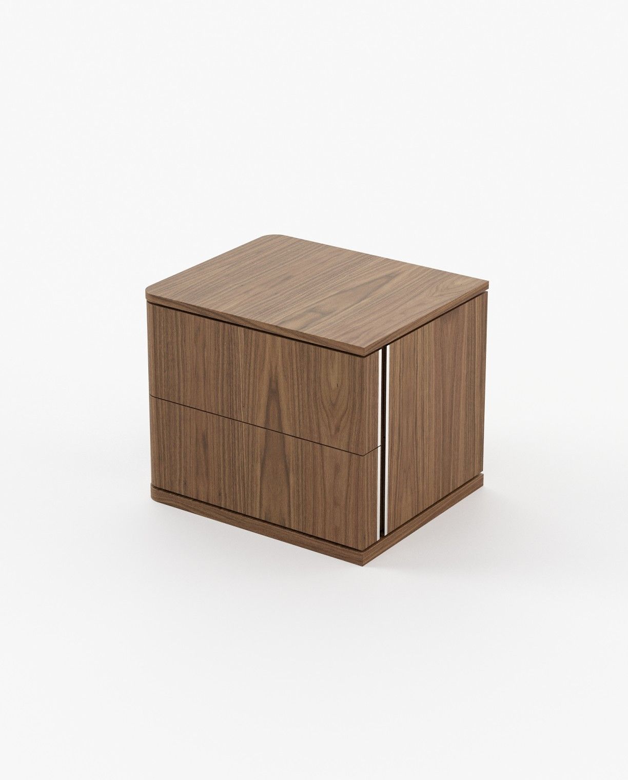 Laskasas HILARY Bedside Cabinet & Table Walnut Veneer Matte - Araco Interiors