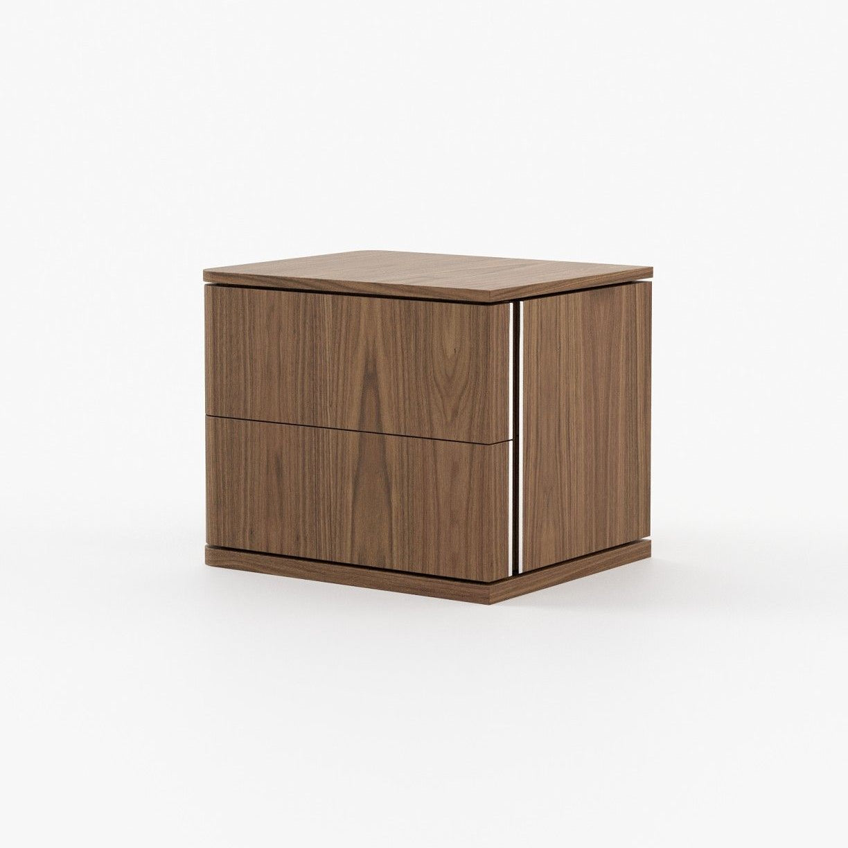 Laskasas HILARY Bedside Cabinet & Table Walnut Veneer Matte - Araco Interiors