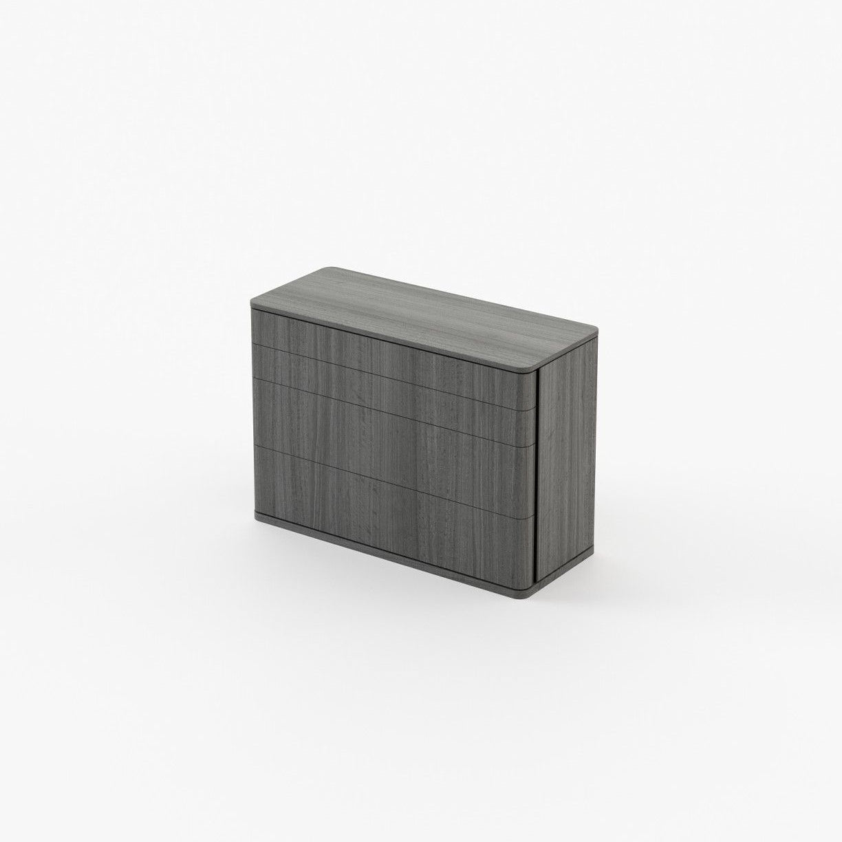 Laskasas HILARY Set of 4 Chest of Drawers Grey Eucalyptus Veneer Matte - Araco Interiors
