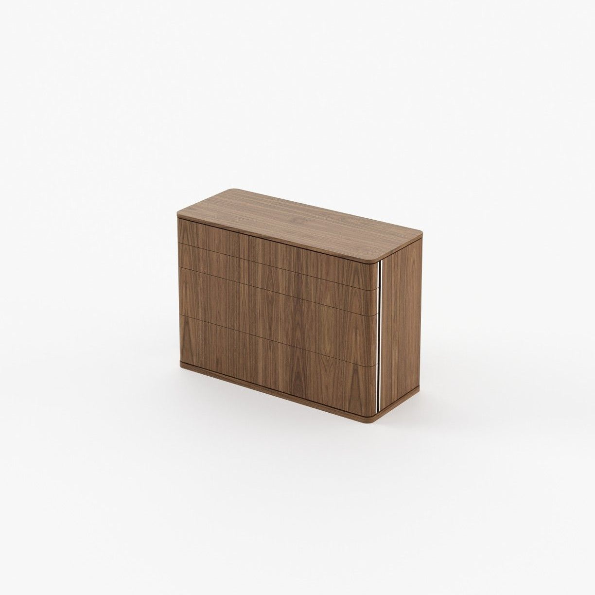 Laskasas HILARY Set of 4 Chest of Drawers Walnut Veneer Matte - Araco Interiors