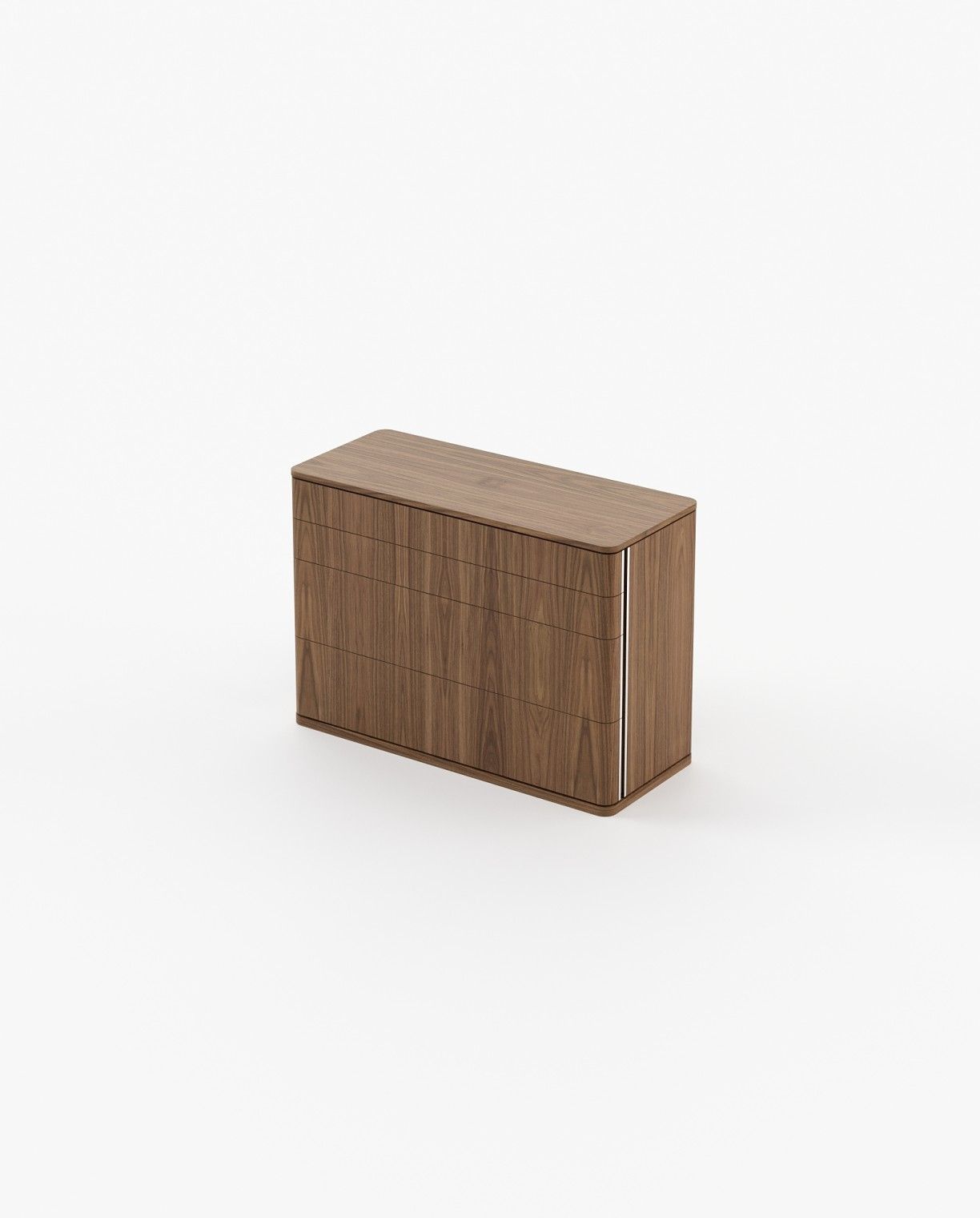 Laskasas HILARY Set of 4 Chest of Drawers Walnut Veneer Matte - Araco Interiors