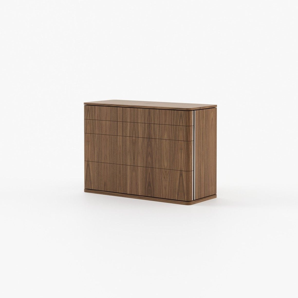 Laskasas HILARY Set of 4 Chest of Drawers Walnut Veneer Matte - Araco Interiors