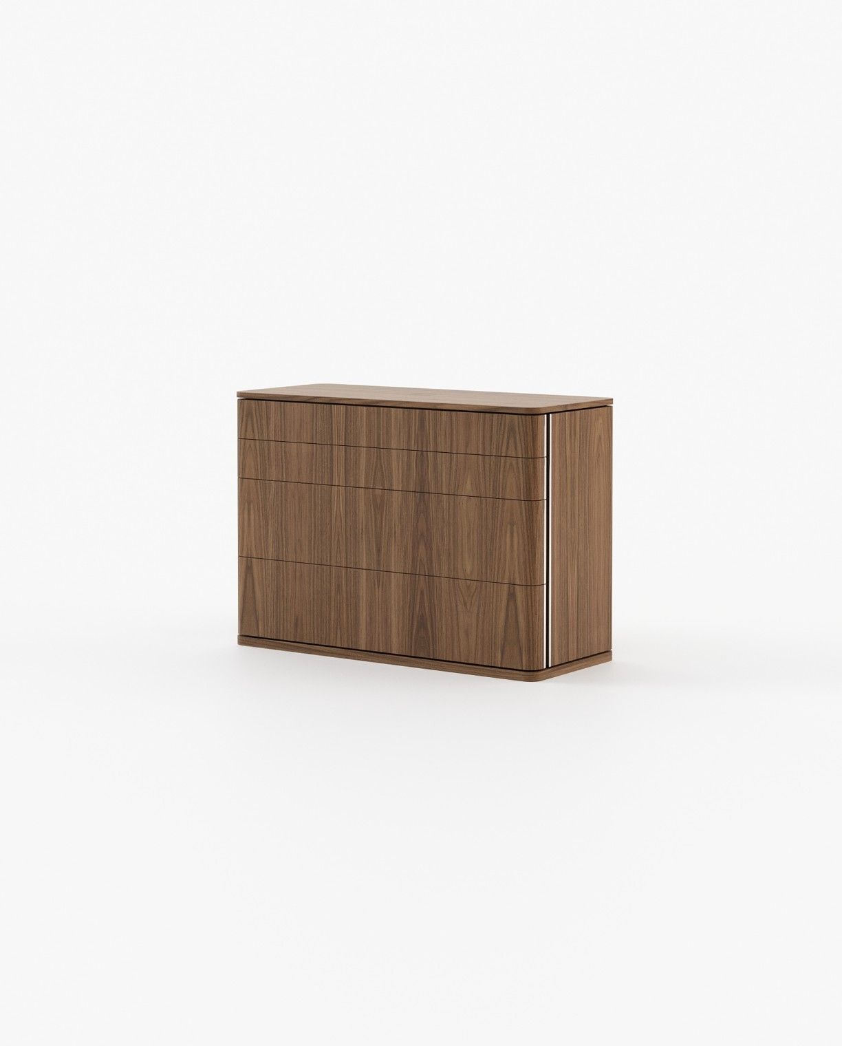 Laskasas HILARY Set of 4 Chest of Drawers Walnut Veneer Matte - Araco Interiors