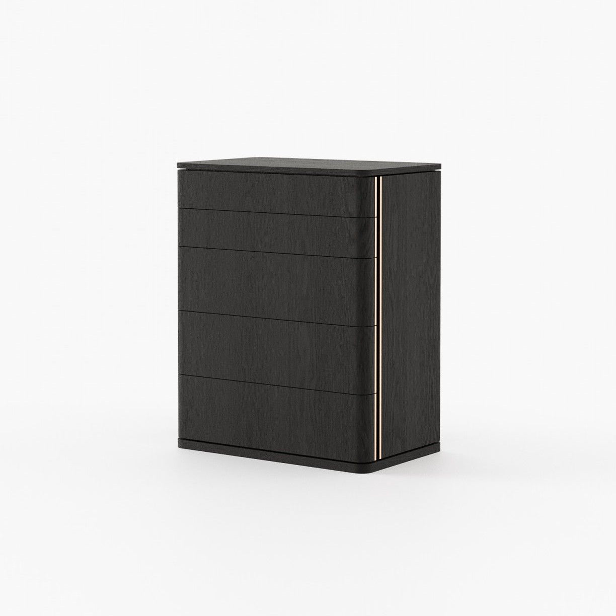 Laskasas HILARY Tallboy Chest of Drawers Black Ash Veneer Matte - Araco Interiors