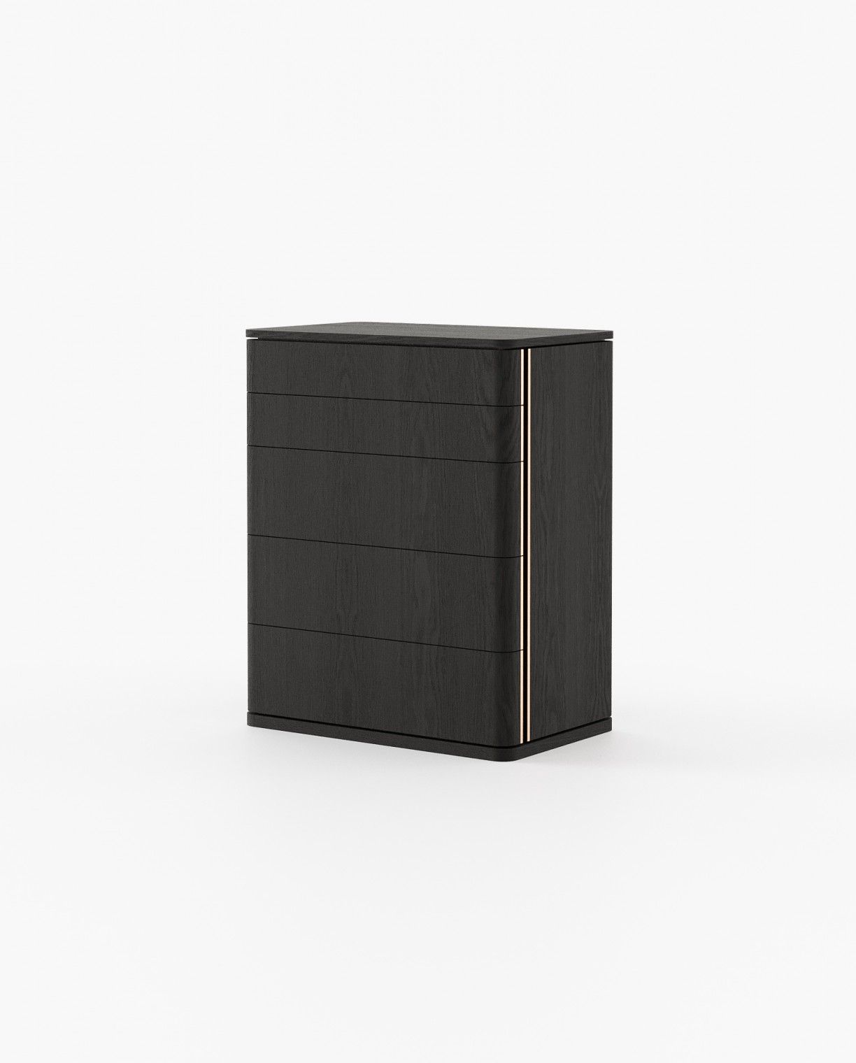 Laskasas HILARY Tallboy Chest of Drawers Black Ash Veneer Matte - Araco Interiors