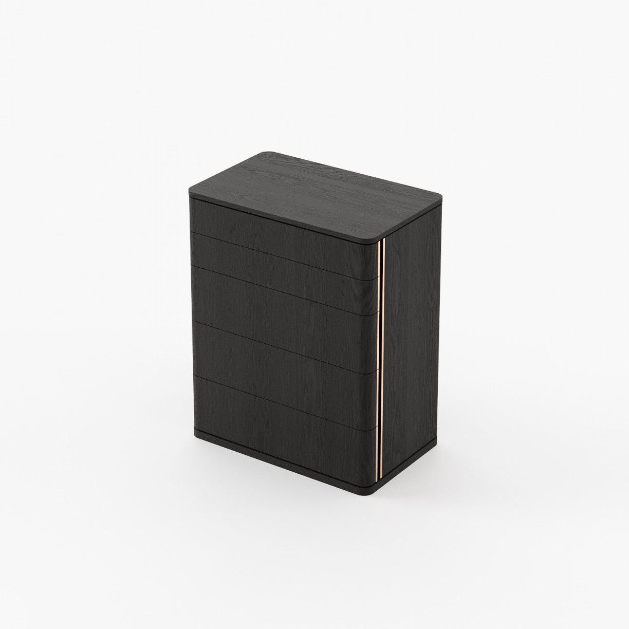 Laskasas HILARY Tallboy Chest of Drawers Black Ash Veneer Matte - Araco Interiors