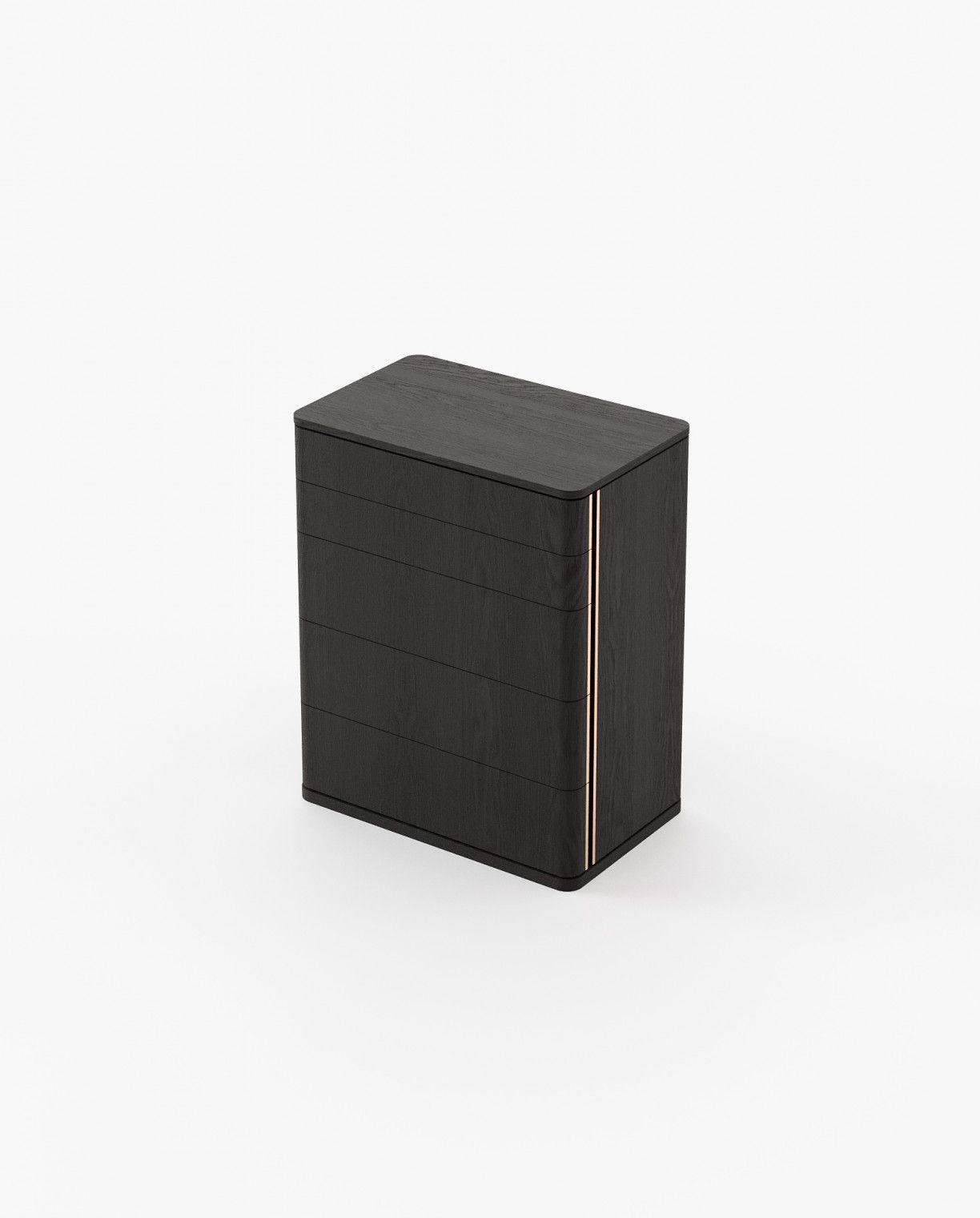 Laskasas HILARY Tallboy Chest of Drawers Black Ash Veneer Matte - Araco Interiors