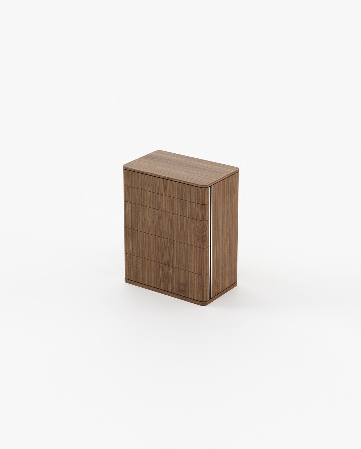 Laskasas HILARY Tallboy Chest of Drawers Walnut Veneer Matte - Araco Interiors