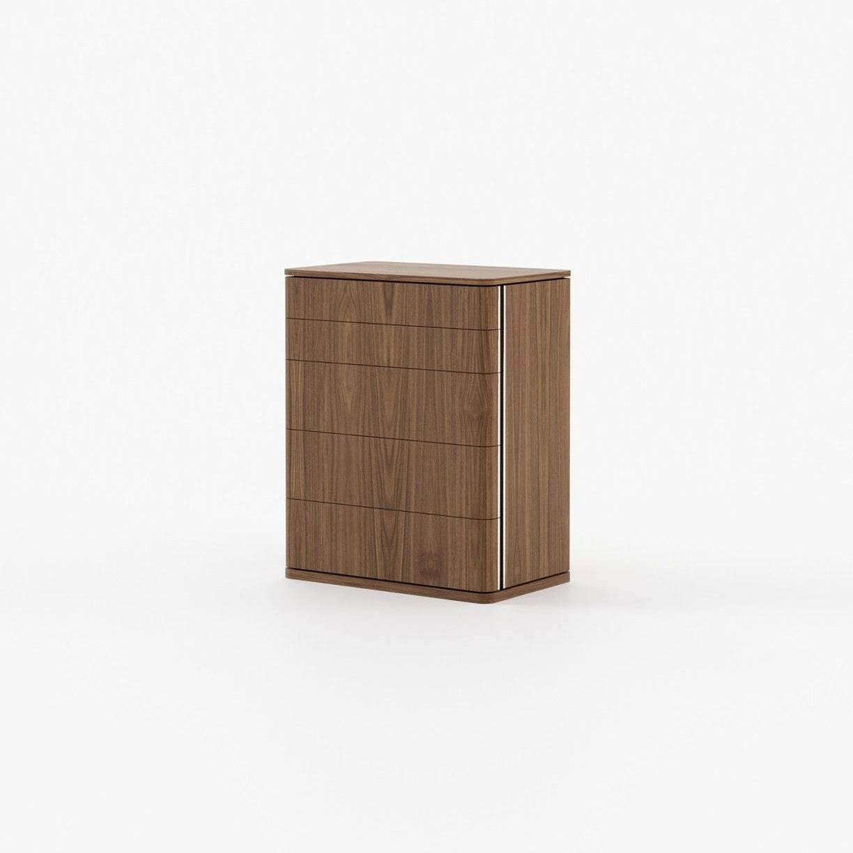 Laskasas HILARY Tallboy Chest of Drawers Walnut Veneer Matte - Araco Interiors