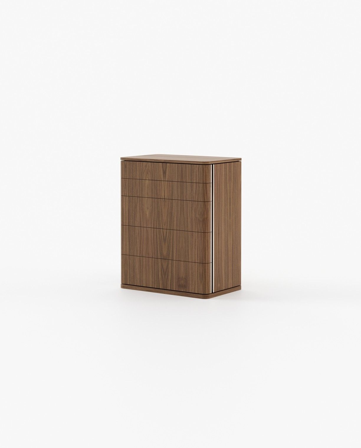 Laskasas HILARY Tallboy Chest of Drawers Walnut Veneer Matte - Araco Interiors