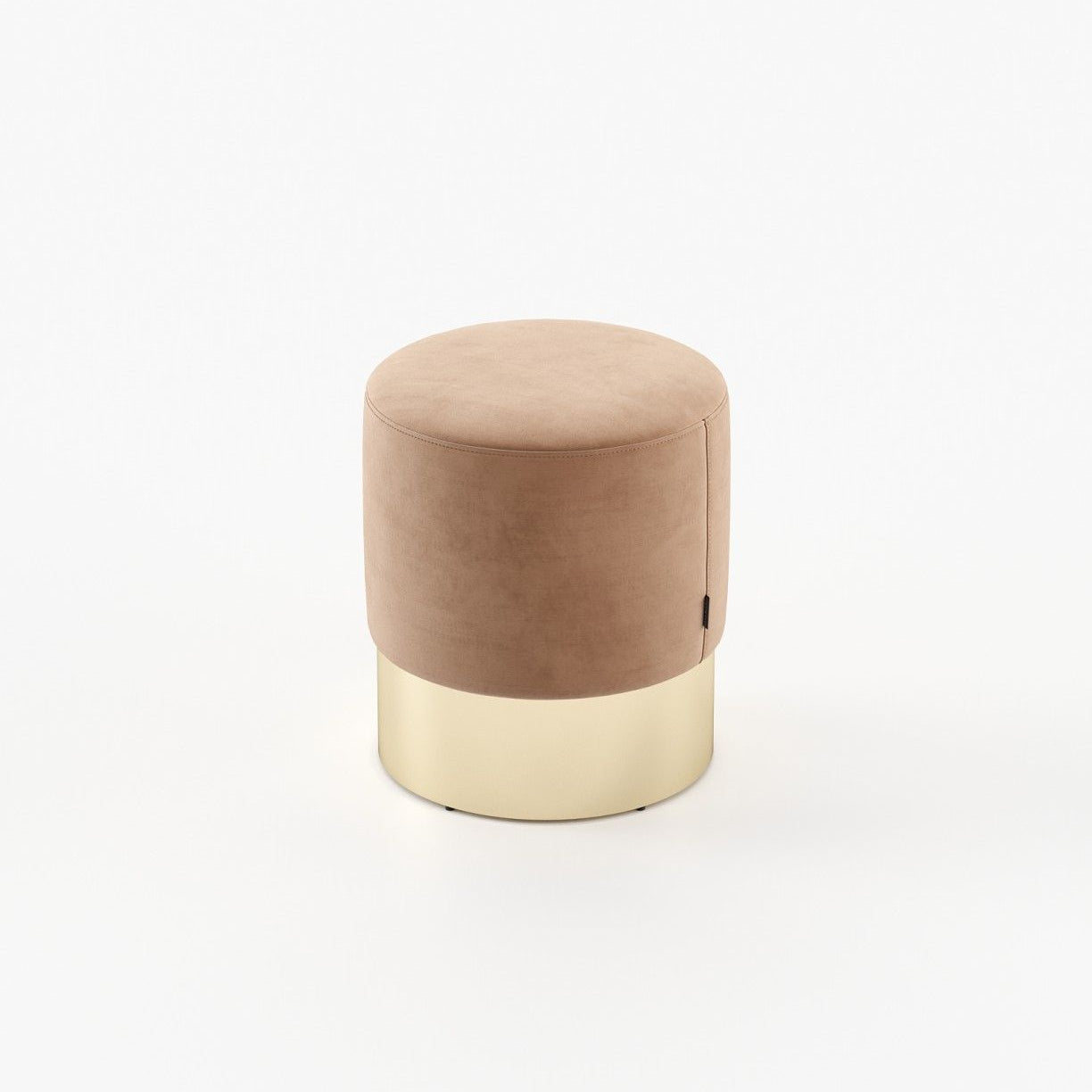 Laskasas ISAAC Footstool & Pouf Moscow Truffle Leather - Araco Interiors