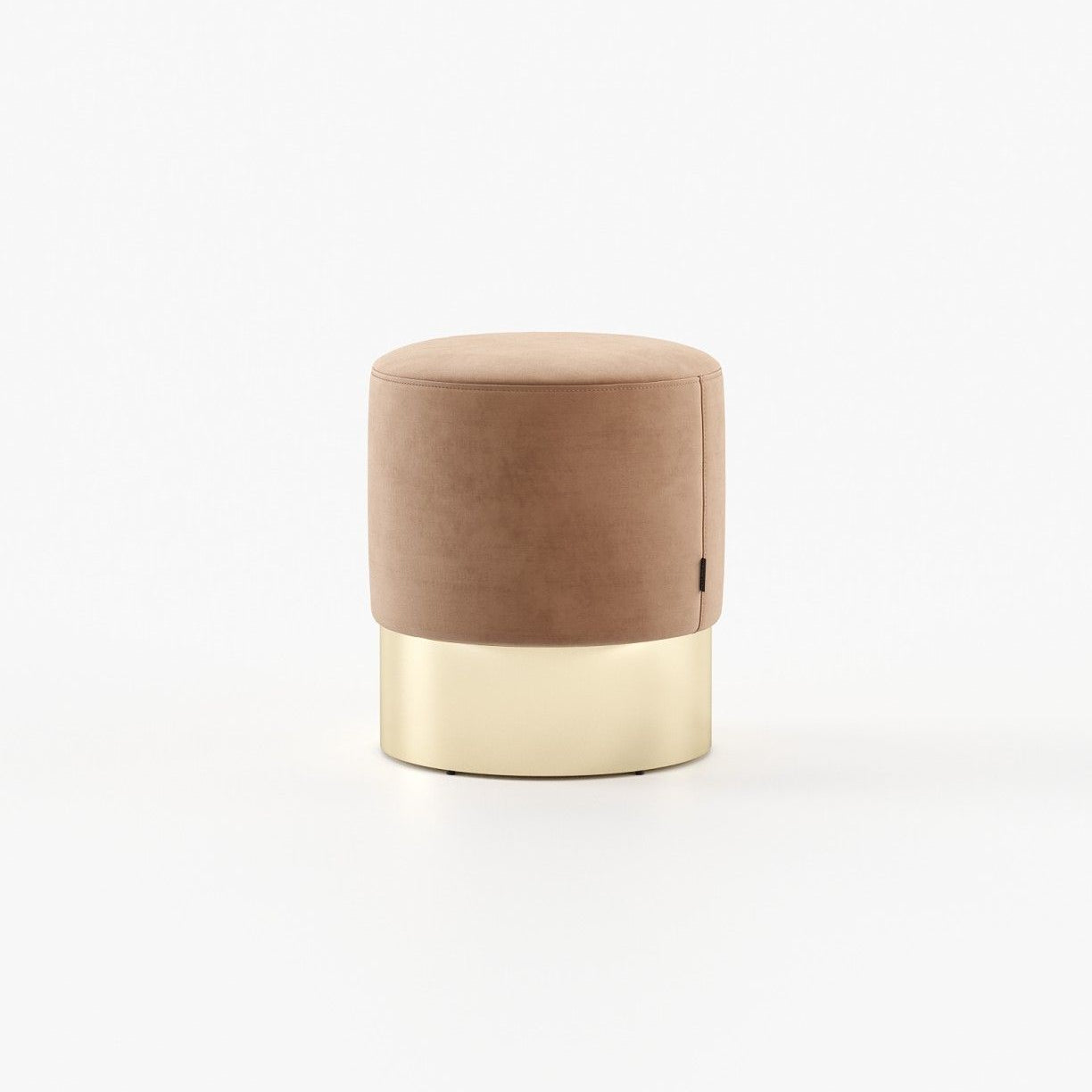 Laskasas ISAAC Footstool & Pouf Moscow Truffle Leather - Araco Interiors