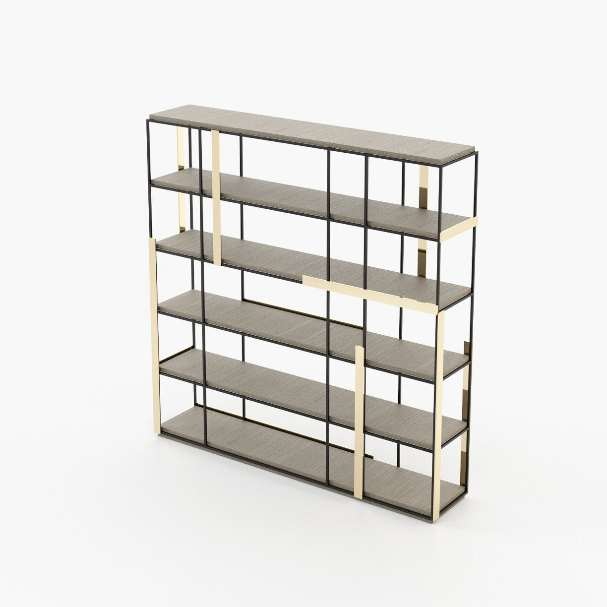 Laskasas IVES Bookcase & Shelving Aged Oak Veneer Matte - Araco Interiors