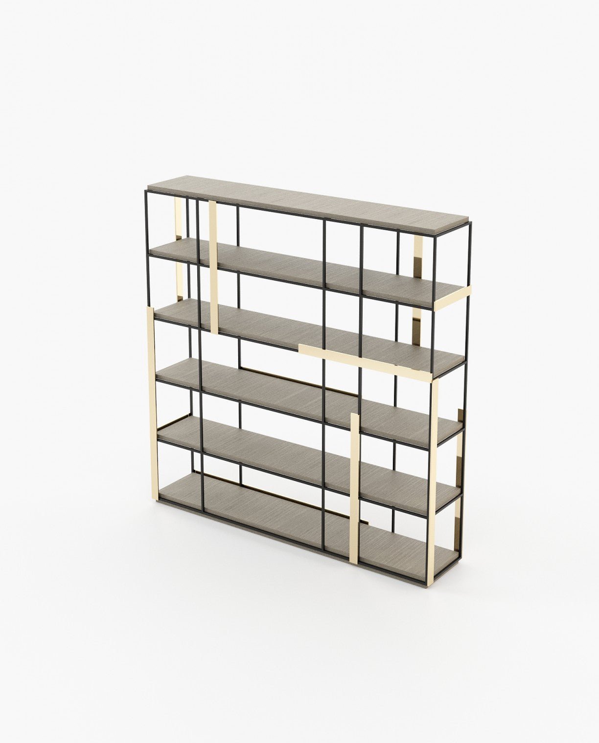 Laskasas IVES Bookcase & Shelving Aged Oak Veneer Matte - Araco Interiors