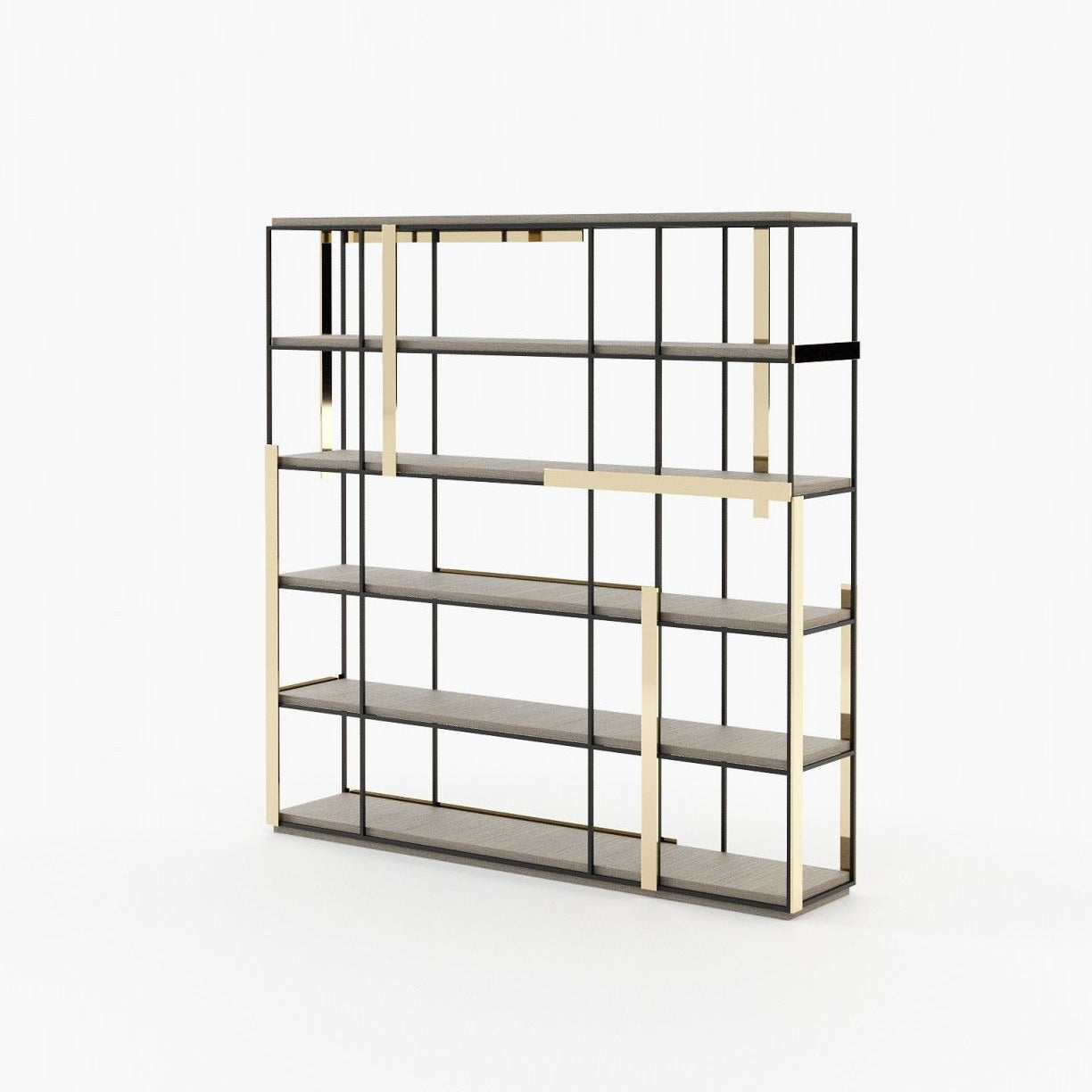 Laskasas IVES Bookcase & Shelving Aged Oak Veneer Matte - Araco Interiors