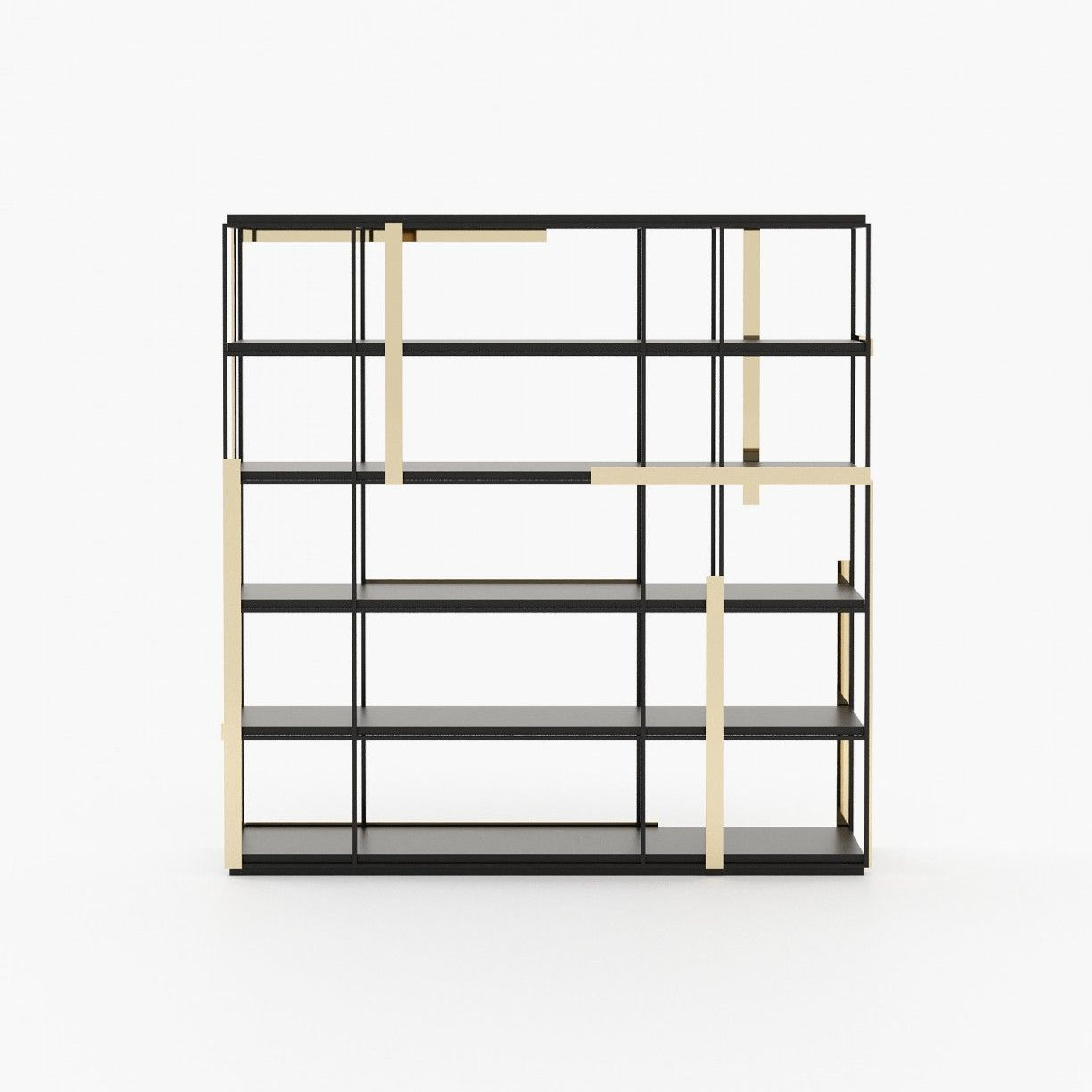 Laskasas IVES Bookcase & Shelving Black Lacquer Matte - Araco Interiors