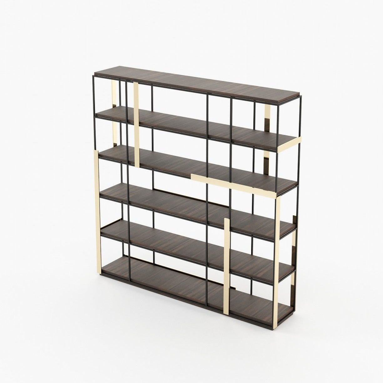 Laskasas IVES Bookcase & Shelving Smoked Eucalyptus Veneer Matte - Araco Interiors