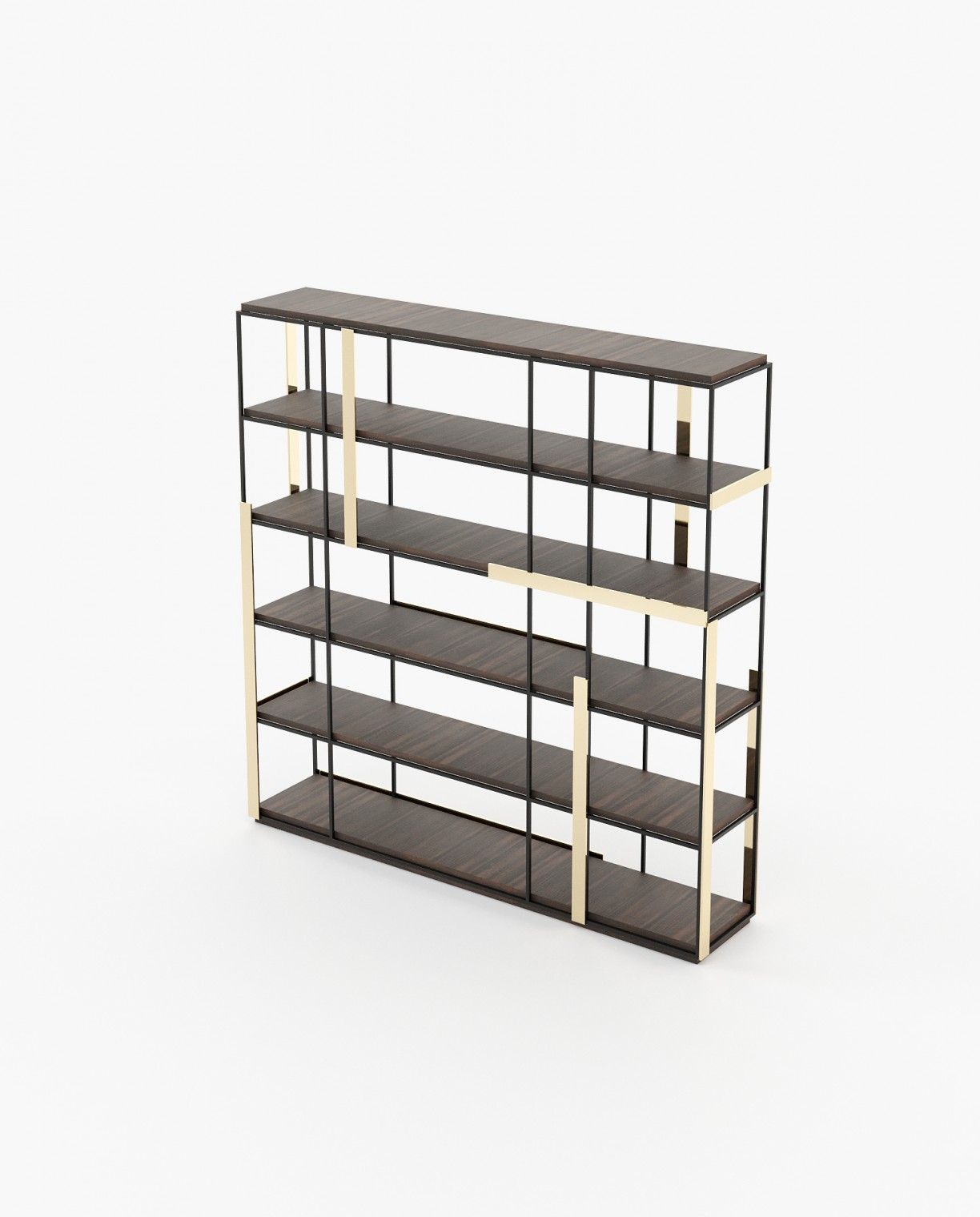 Laskasas IVES Bookcase & Shelving Smoked Eucalyptus Veneer Matte - Araco Interiors