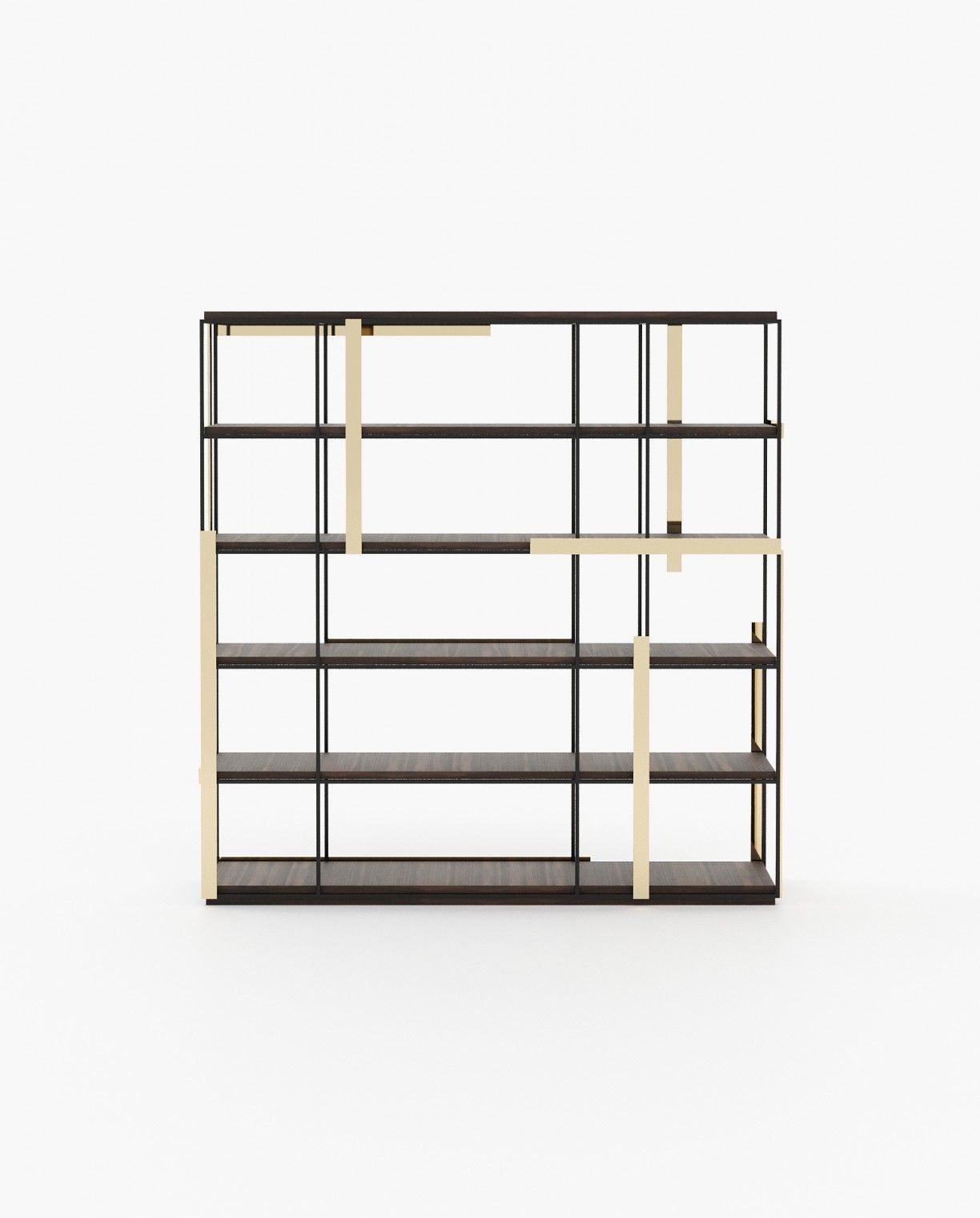 Laskasas IVES Bookcase & Shelving Smoked Eucalyptus Veneer Matte - Araco Interiors