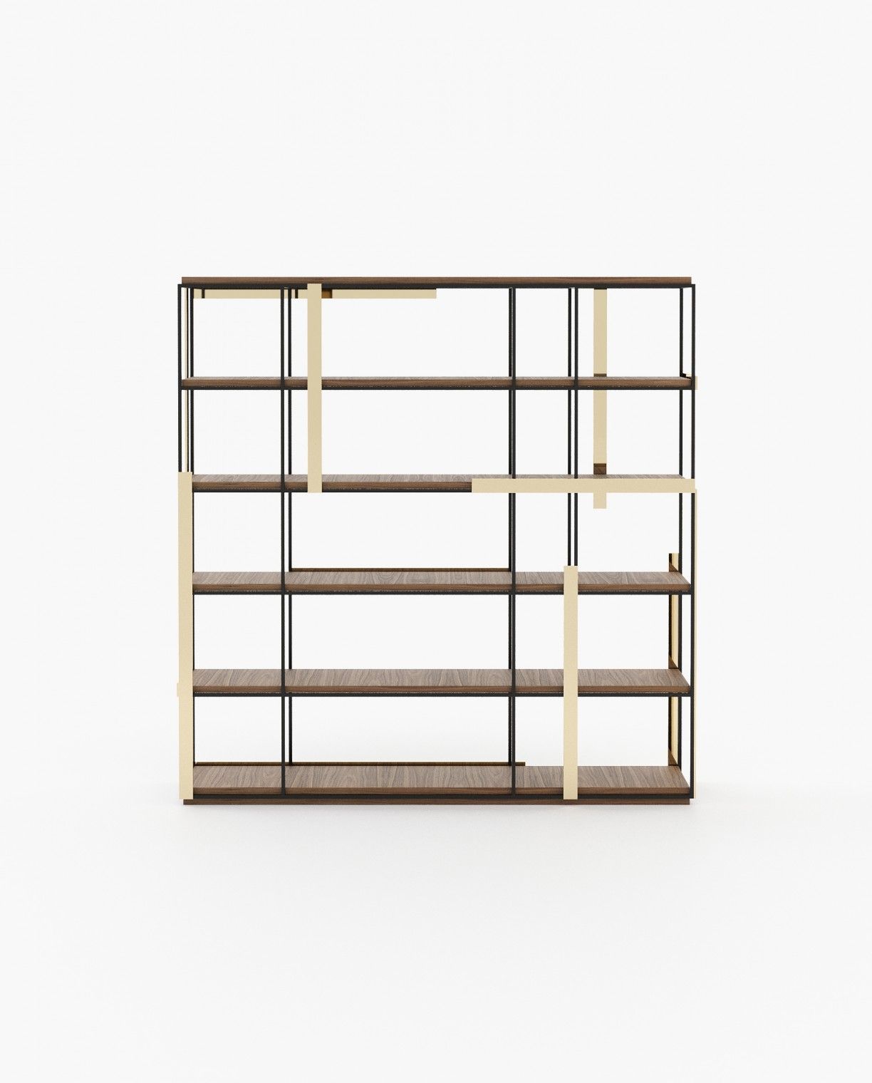 Laskasas IVES Bookcase & Shelving Walnut Veneer Matte - Araco Interiors