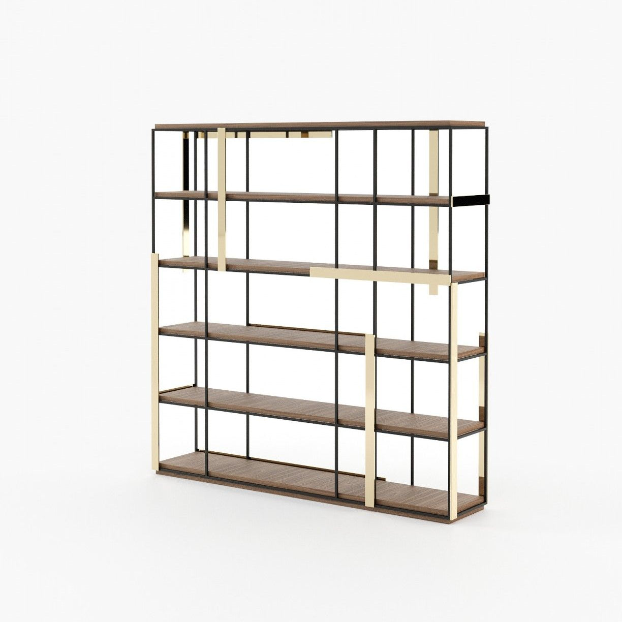 Laskasas IVES Bookcase & Shelving Walnut Veneer Matte - Araco Interiors