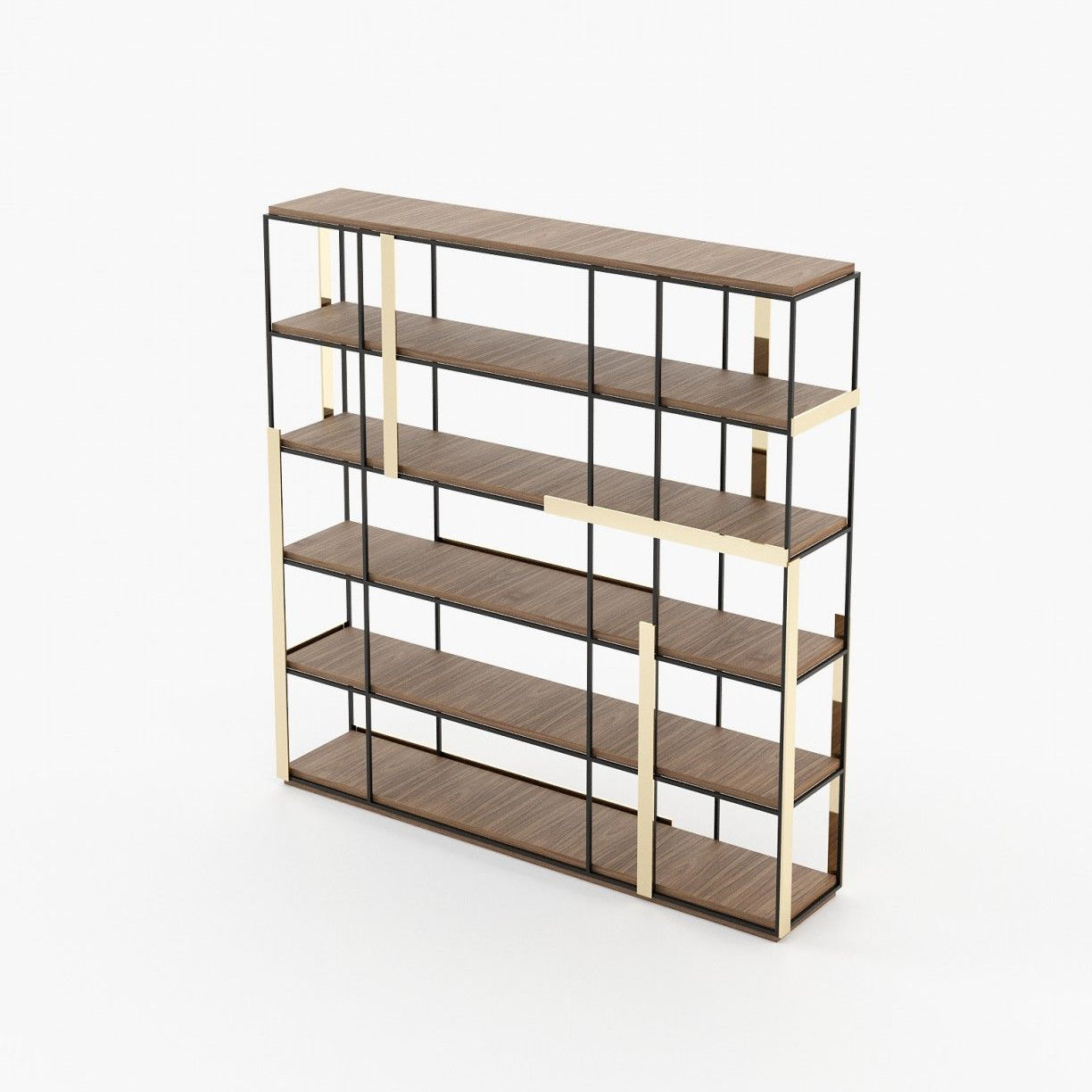 Laskasas IVES Bookcase & Shelving Walnut Veneer Matte - Araco Interiors