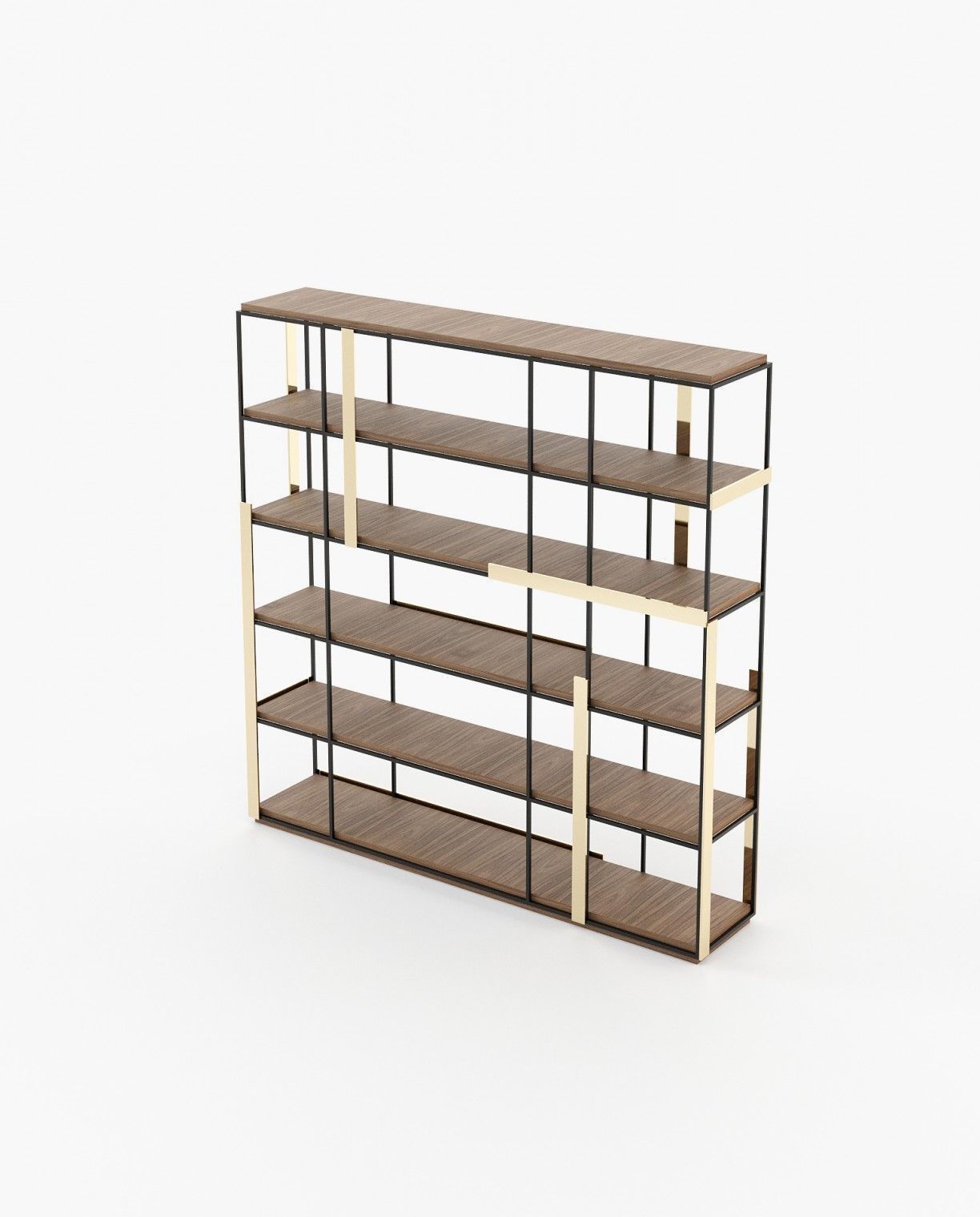 Laskasas IVES Bookcase & Shelving Walnut Veneer Matte - Araco Interiors