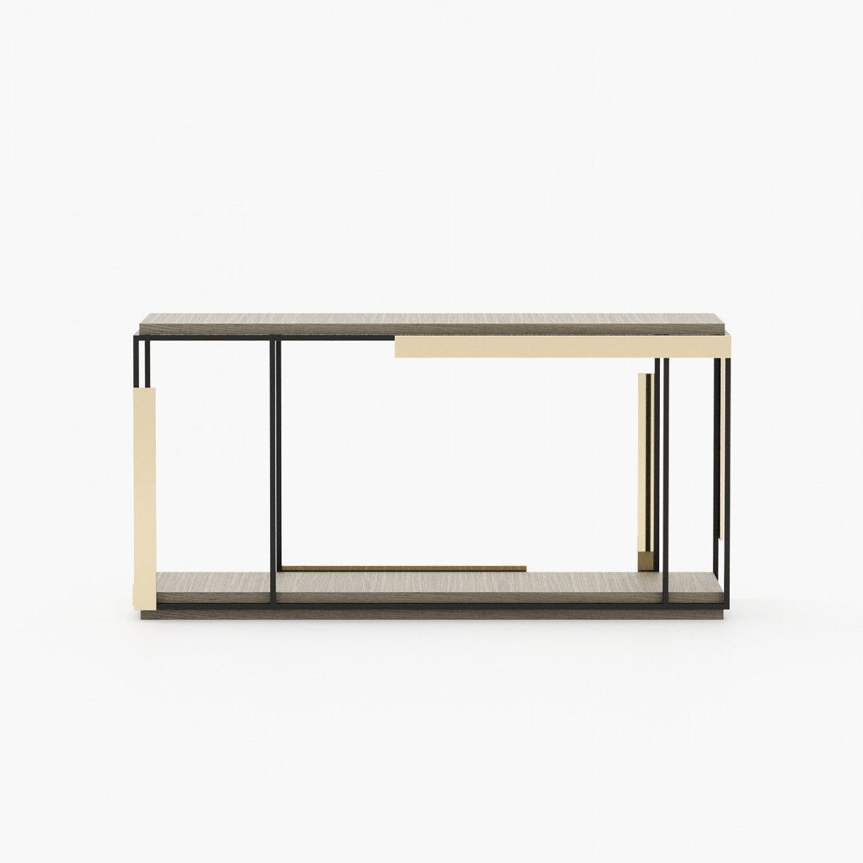 Laskasas IVES Console Table Aged Oak Veneer Matte - Araco Interiors