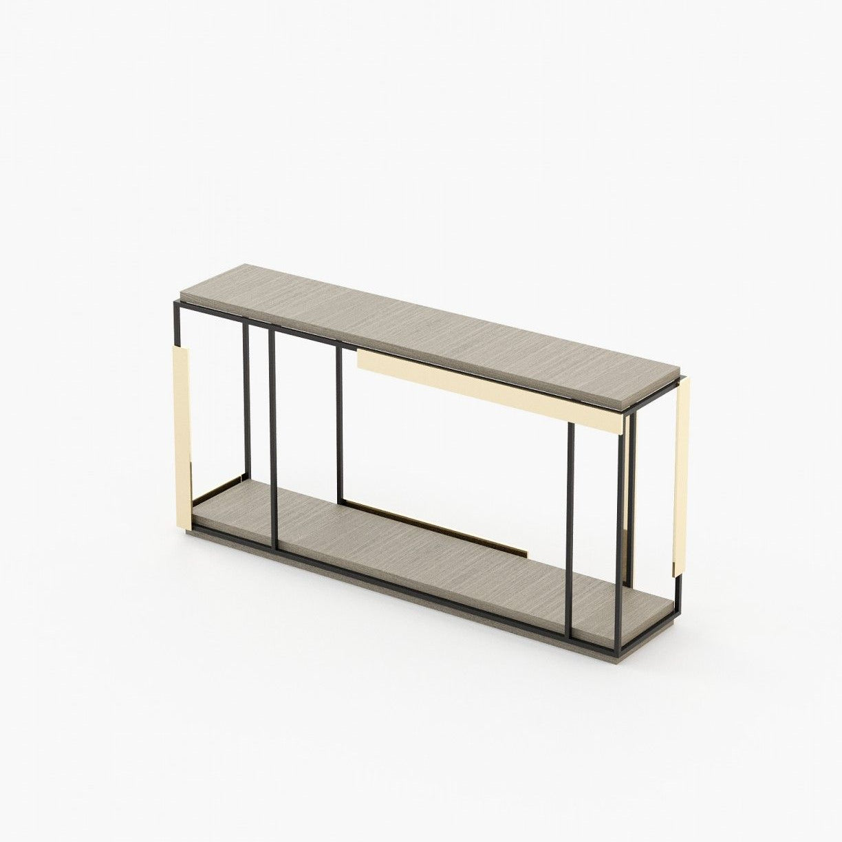 Laskasas IVES Console Table Aged Oak Veneer Matte - Araco Interiors