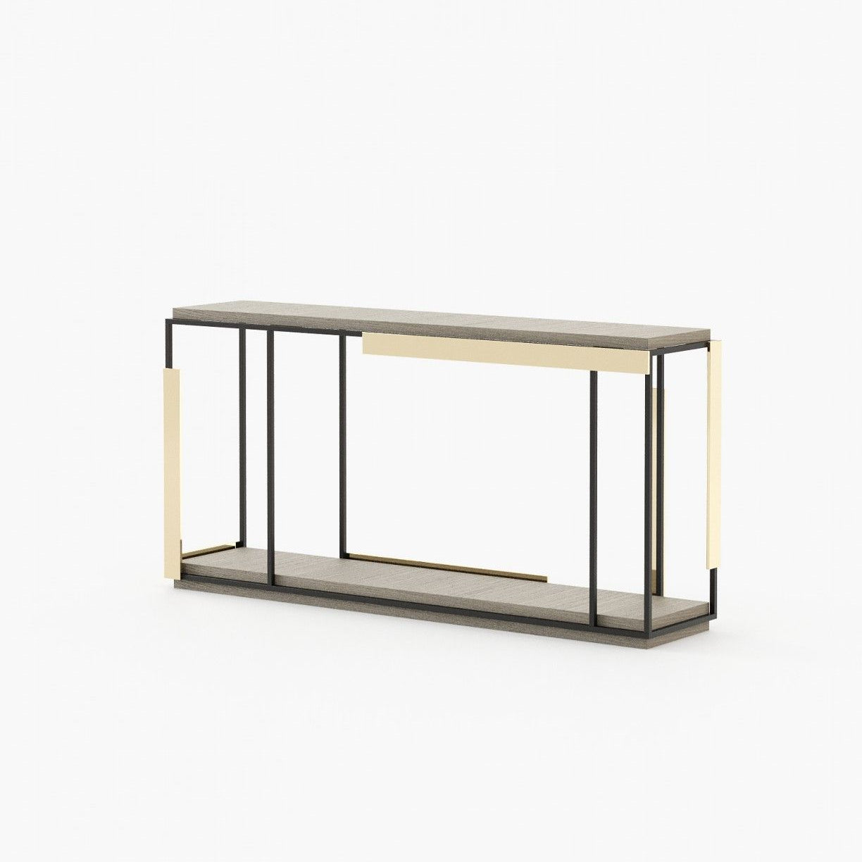 Laskasas IVES Console Table Aged Oak Veneer Matte - Araco Interiors