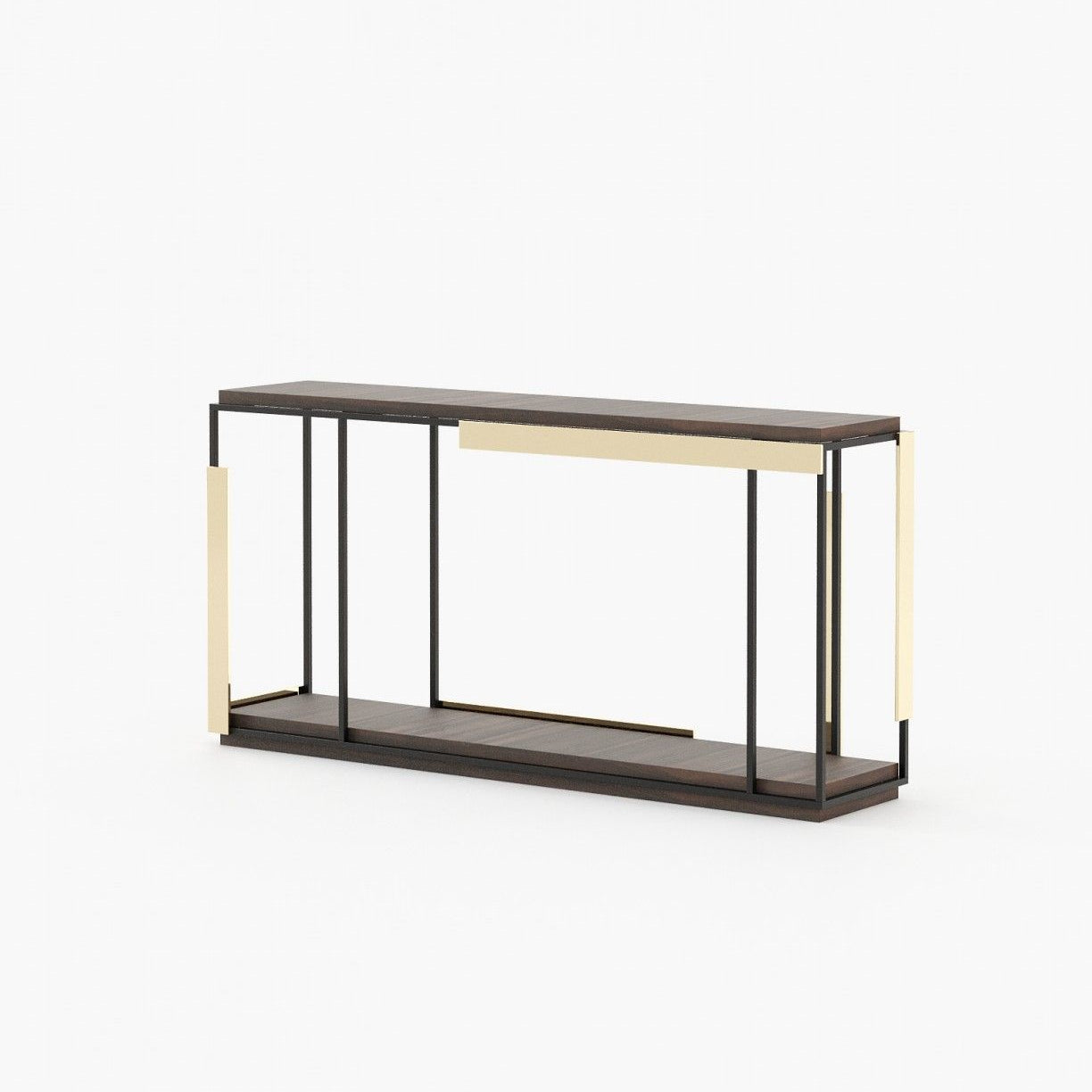Laskasas IVES Console Table Smoked Eucalyptus Veneer Matte - Araco Interiors