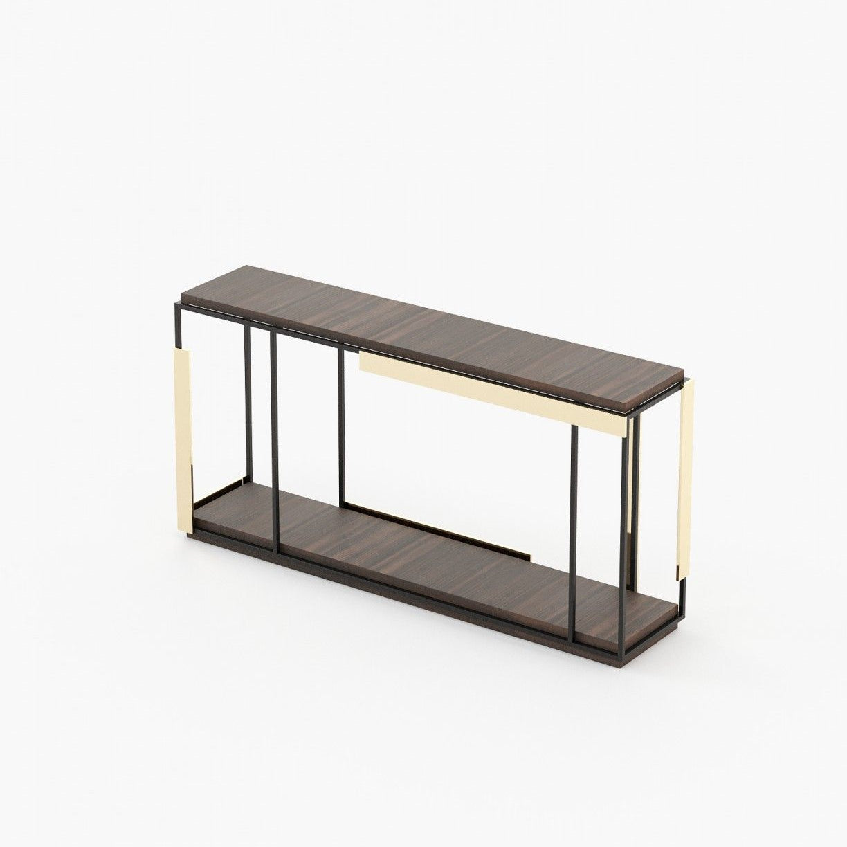 Laskasas IVES Console Table Smoked Eucalyptus Veneer Matte - Araco Interiors