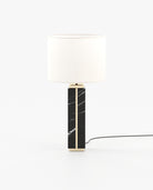Laskasas JACK Table & Desk Lamp Nero Marquina Polished Marble - Araco Interiors