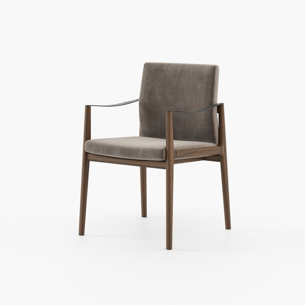 Laskasas JAYNE with arms Dining Chair & Bench Vienna Khaki - Araco Interiors