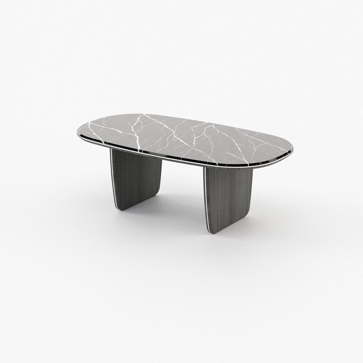 Laskasas JEANE Dining & Bar Table Nero Marquina Polished Marble - Araco Interiors