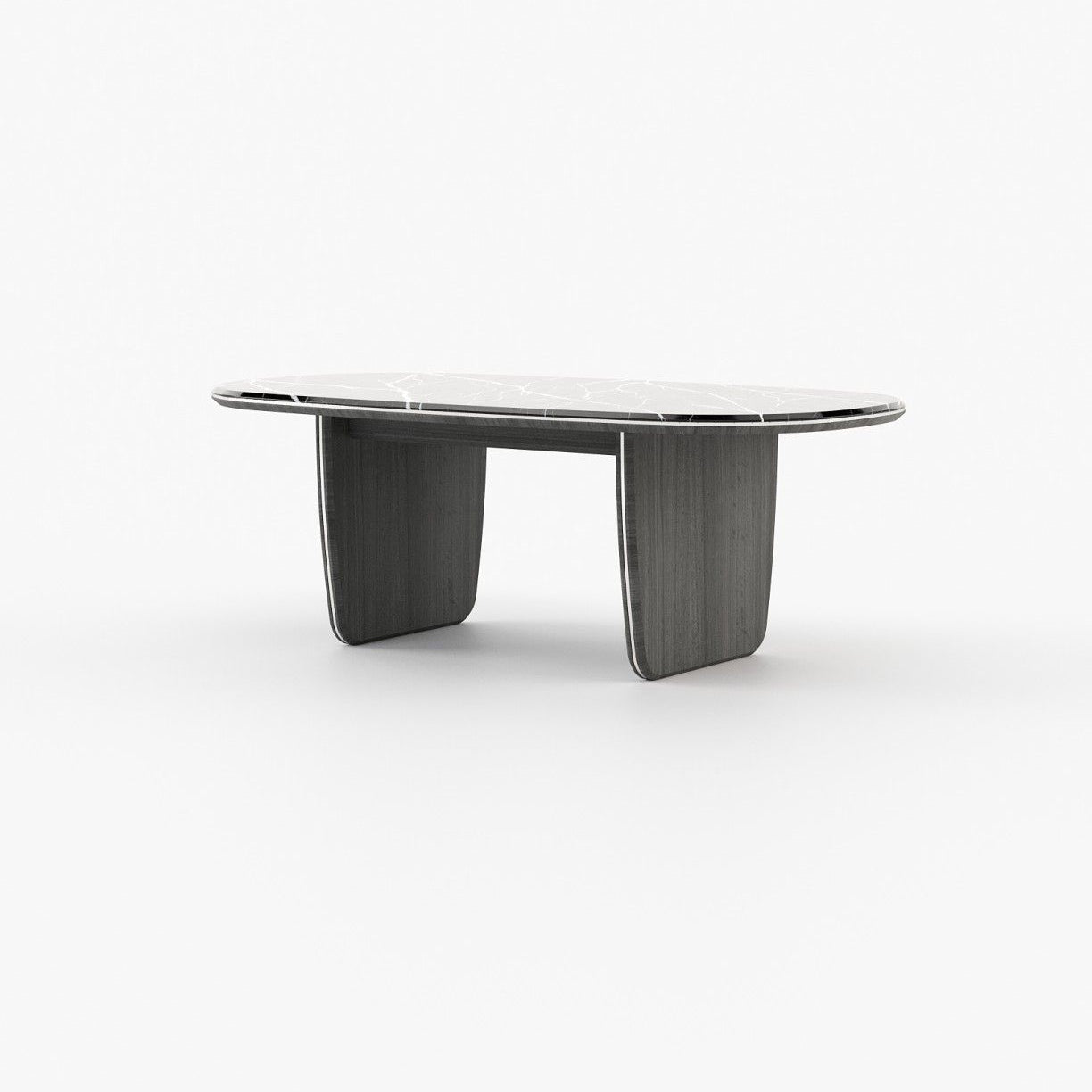 Laskasas JEANE Dining & Bar Table Nero Marquina Polished Marble - Araco Interiors