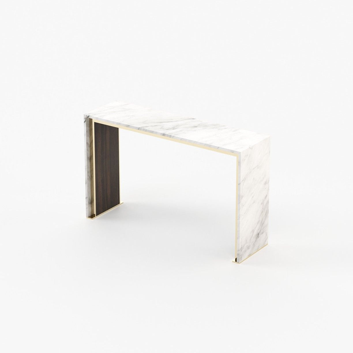 Laskasas JILL Console Table Smoked Eucalyptus Veneer Matte - Araco Interiors