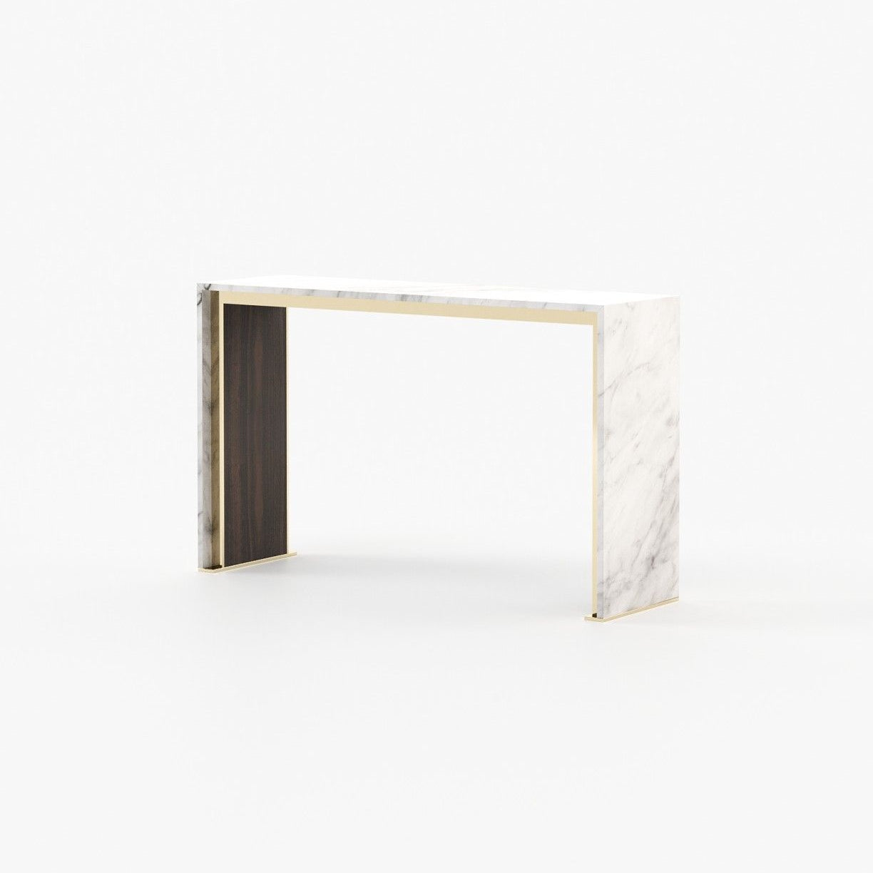 Laskasas JILL Console Table Smoked Eucalyptus Veneer Matte - Araco Interiors