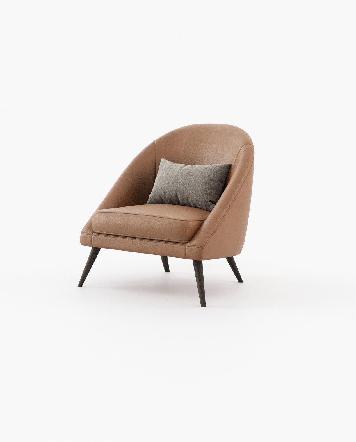 Laskasas JOE Armchair Berlin Camel Leather - Araco Interiors