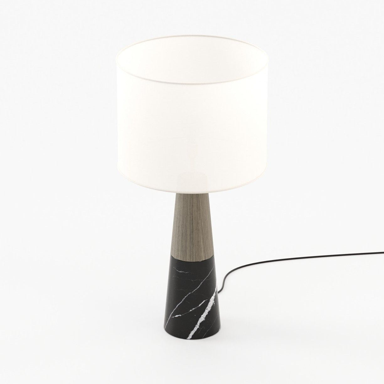 Laskasas JUDE Table & Desk Lamp Nero Marquina Polished Marble - Araco Interiors
