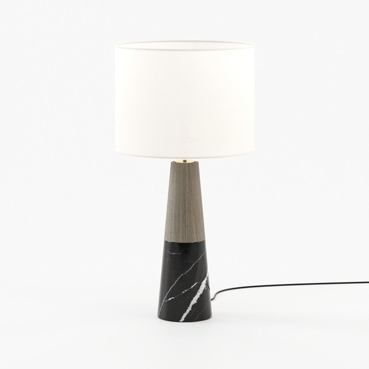 Laskasas JUDE Table & Desk Lamp Nero Marquina Polished Marble - Araco Interiors