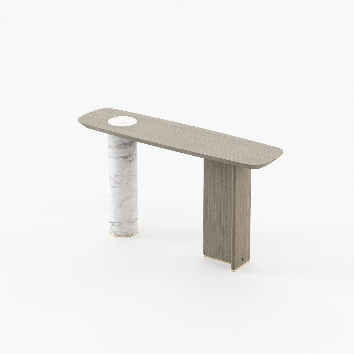 Laskasas KAHLO Console Table Aged Oak Veneer Matte - Araco Interiors
