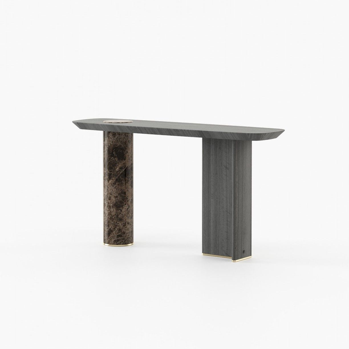 Laskasas KAHLO Console Table Grey Eucalyptus Veneer Matte - Araco Interiors
