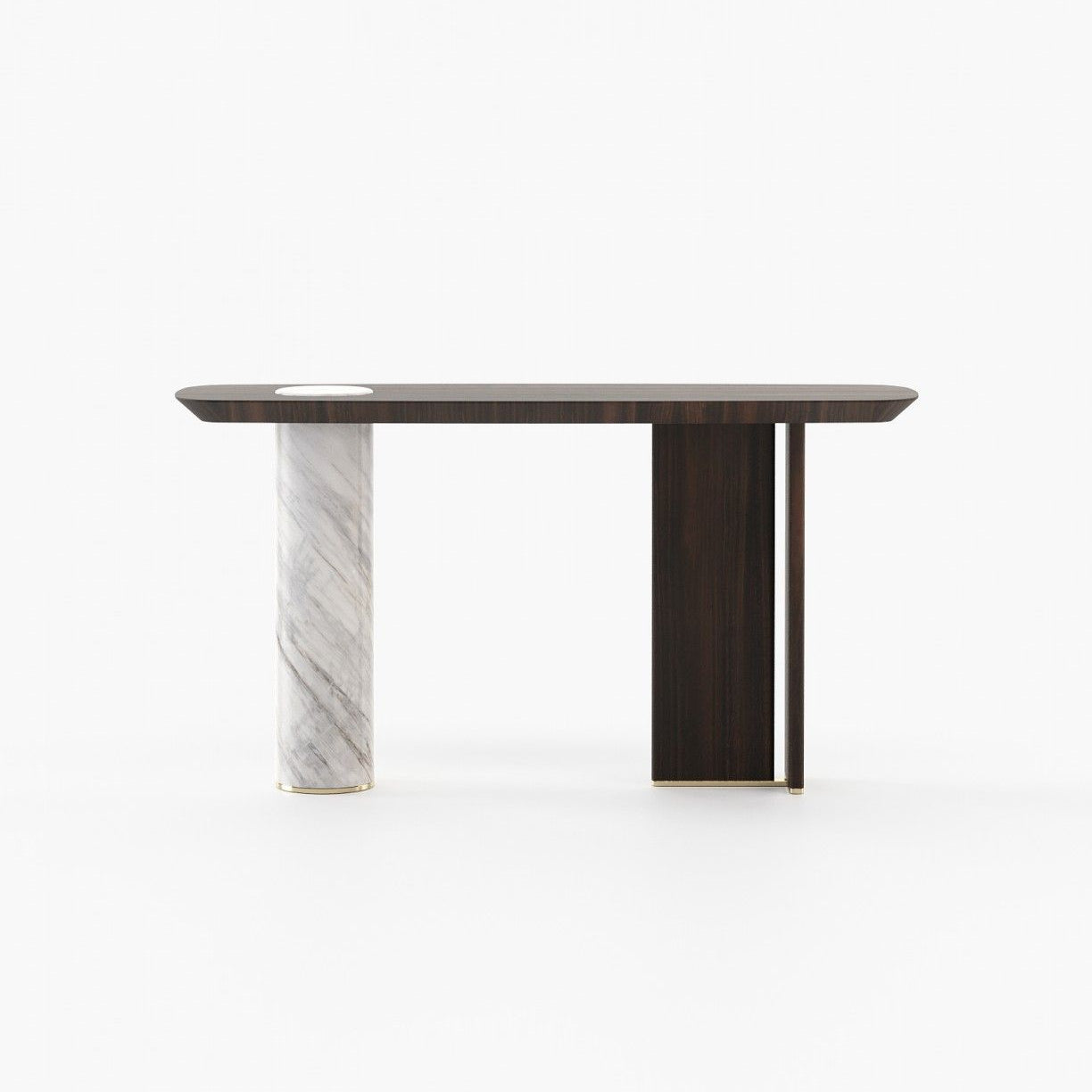 Laskasas KAHLO Console Table Smoked Eucalyptus Veneer Matte - Araco Interiors